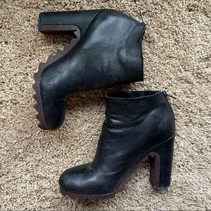 Sam Edelman Black Leather Booties